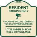 Signmission Reserved Parking Resident Parking Only Violators Will Be Towed at Owners Expense Lot, TG-1818-23035 A-DES-TG-1818-23035